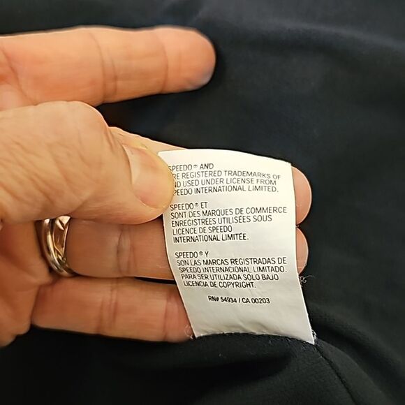 Speedo One Piece Black and Navy Swimsuit 8 - Picture 8 of 8